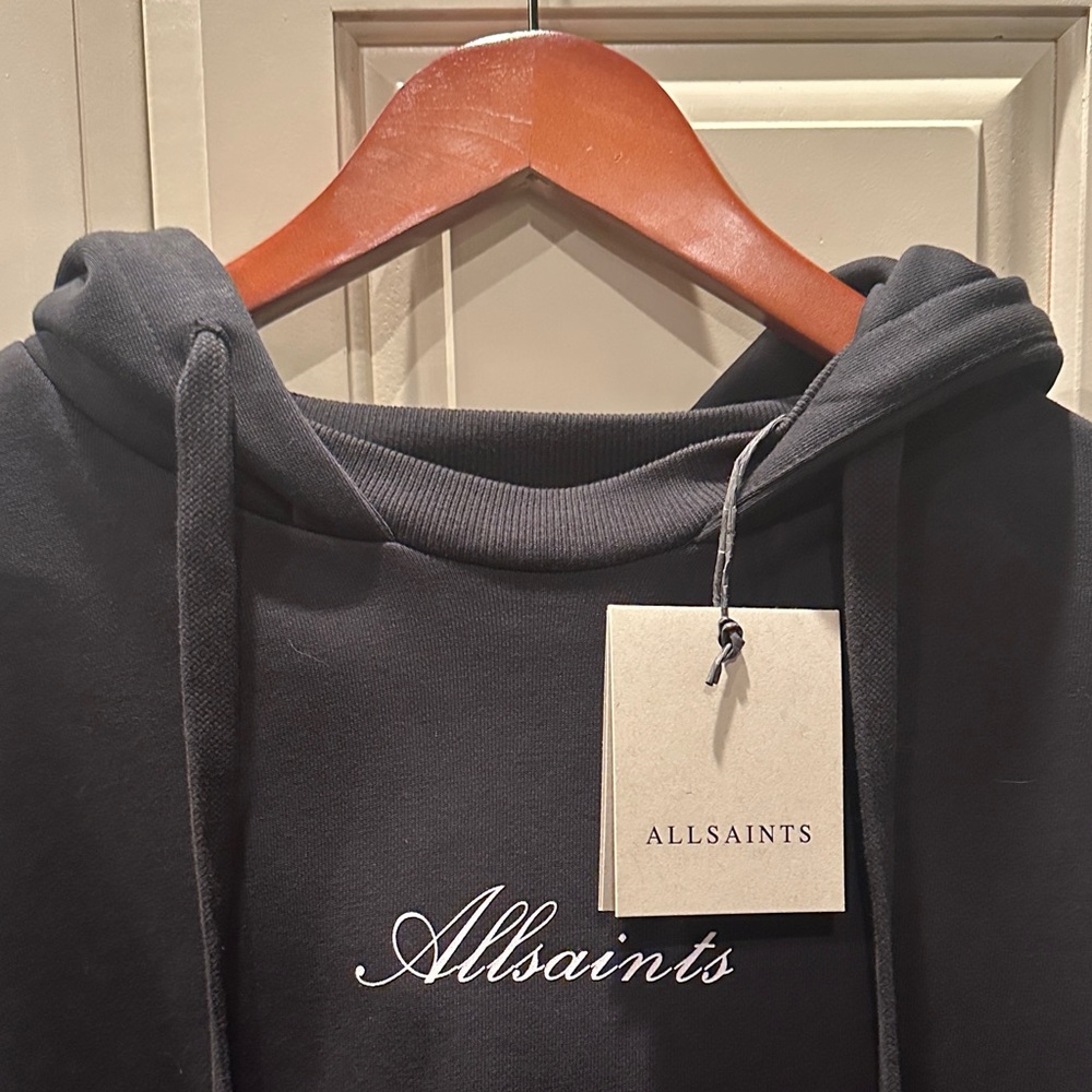 All Saints "Vita Etie" Black Hoodie - Picture 8 of 9